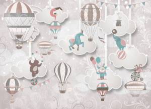 3D Фотообои Artegrafico «Воздушный цирк» KID-046 песок