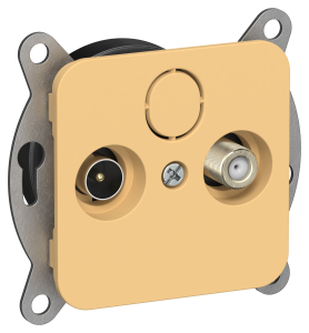 ТВ-розетка TV+SAT оконечная IEK Flite FI-AF23-O-K90 золотарник