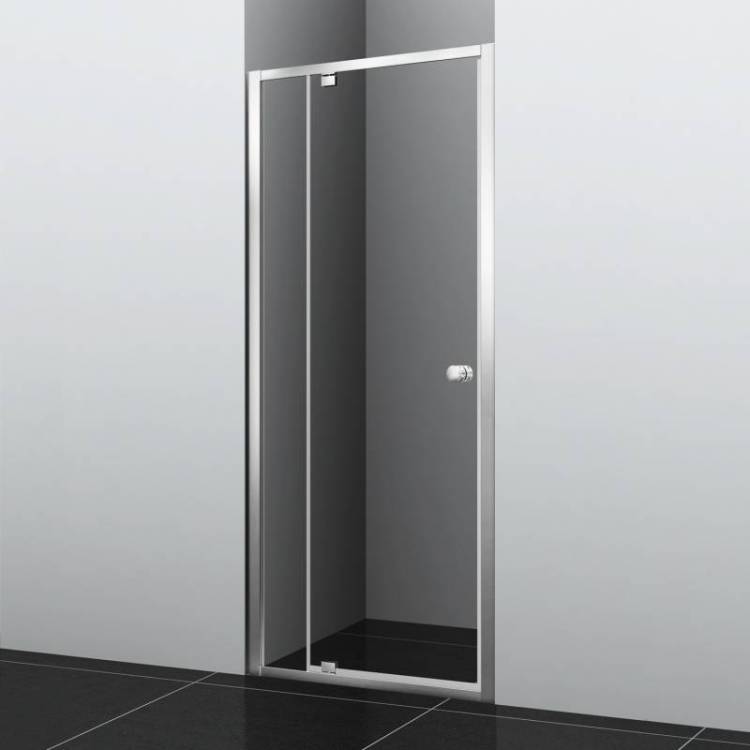 Душевая дверь Wasserkraft Aula 11P12 профиль хром, стекло прозрачное, 100x90x190