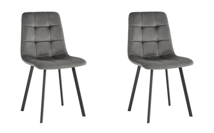 Стул Stool Group Chilly OS-2011-V seat HLR-24 DUAL X2 велюр антрацитовый (набор 2 шт)