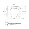 Унитаз подвесной BelBagno Sela BB3201CHR-MB/BB3201SC-MB безободковый, сиденье микролфит фото 11