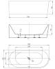 Акриловая ванна Vincea VBT-402-1800L 180x80, левая, щелевой перелив, белая фото 5