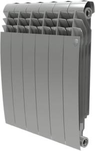Радиатор биметаллический Royal Thermo BiLiner 500 6 секций, silver satin