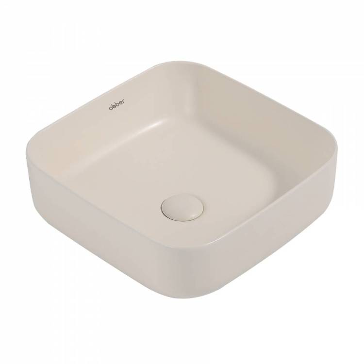 Раковина Abber Rechteck AC2211MBE 39 см, светло-бежевая матовая