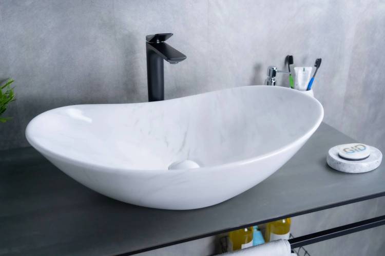 Раковина Gid Lago Ws9811 54468 глянцевая, под камень, 61x37x15