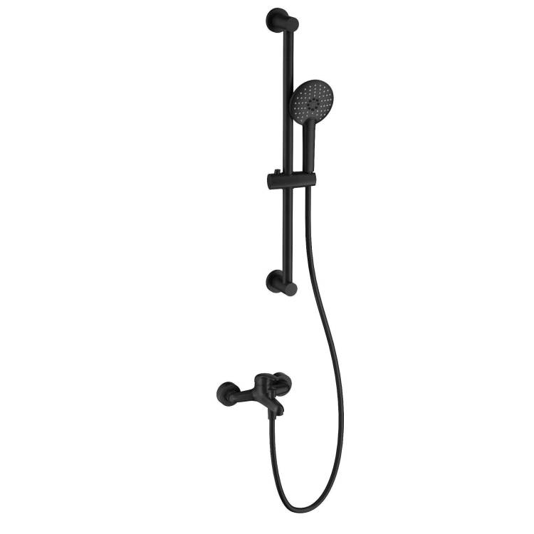Смеситель для ванны Wonzon & Woghand WW-4560-MB с душевым гарнитуром, черный матовый