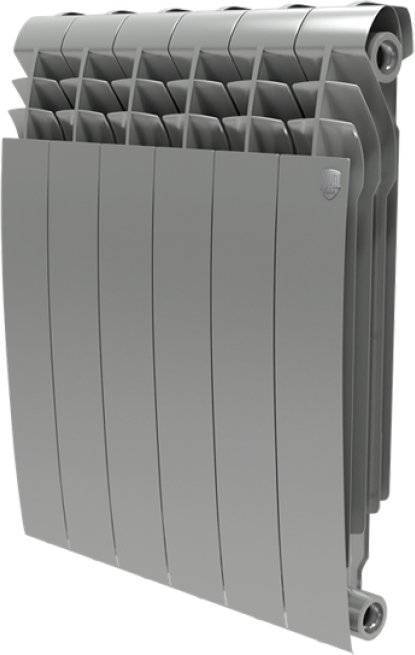 Радиатор биметаллический Royal Thermo BiLiner 500 6 секций, silver satin