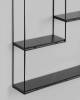 Полка навесная Stool Group Square FDC9684 bl bl/m черная, черный мрамор 50x10x50 фото 3
