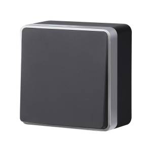 Выключатель 1-клавишный проходной Werkel Gallant W5012034 черный с серебром