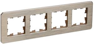 Рамка 4-постовая IEK Brite BR-M42-M-21-K37 шампань