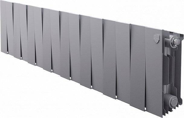 Радиатор биметаллический Royal Thermo Piano Forte 200 silver satin, 16 секций