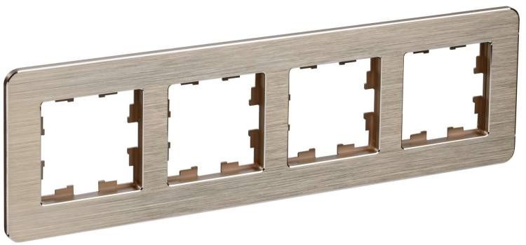 Рамка 4-постовая IEK Brite BR-M42-M-21-K37 шампань