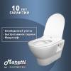 Унитаз подвесной Maretti Ritta RI10PBM53-844 безободковый, сиденье микролифт, белый фото 9
