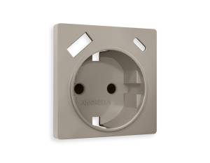 Лицевая панель для электрической розетки с заземлением со шторками 2USB A+C Ambrella Volt Alfa AP3700