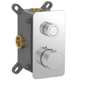 Термостатический смеситель AQUAme AQM8810CR с регулировкой напора, с внутренней частью, хром