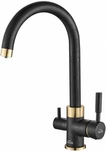 Смеситель для кухни ZorG Steel Hammer SH 713 BLACK BR