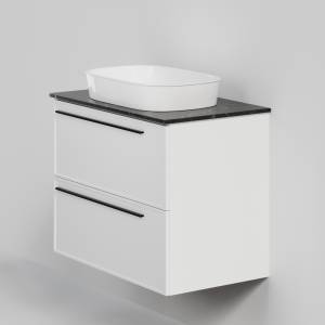 Тумба с раковиной La Fenice Elba Twin Bianco NFNC-01-ELB-B-80-2-3-M-GB белая матовая, 80 см
