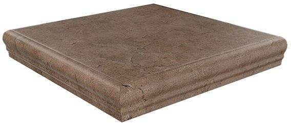Ступень Kerama Marazzi Фаральони SG158200R/GR/AN угловая коричневый 34x34