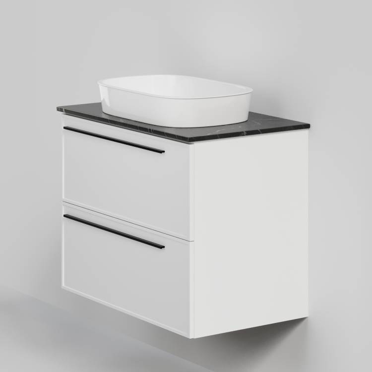Тумба с раковиной La Fenice Elba Twin Bianco NFNC-01-ELB-B-80-2-3-M-GB белая матовая, 80 см