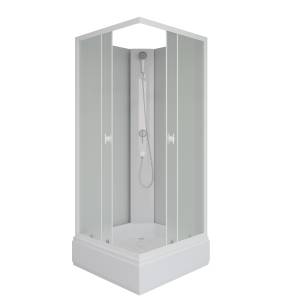 Душевая кабина Niagara Promo P80/26Q/MT/BK профиль белый, стекло матовое, 80x80x200