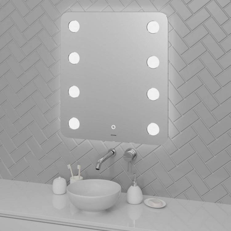 Зеркало Grossman NEON 600x800x45 LED с сенсорным выключателем и гравировкой