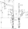 Смеситель для кухни Hansgrohe Metris M71 14780800 сталь фото 2