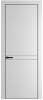 Межкомнатная дверь Profil Doors 11 PE полотно Крем Вайт, кромка алюминиевая с четырех сторон черная, алюминиевый молдинг 3мм 600x2000
