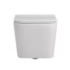 Комплект Abber Rechteck AC1201-AC0105-AC0120MCH унитаз подвесной, безободковый, сиденье микролифт, белый, кнопка хром матовый фото 9