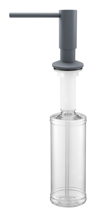 Дозатор для кухонной мойки Paulmark Decus D004-GRM Серый Металлик