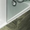 Шторка на ванну MaybahGlass MGV-764-6 40x140, поворотная, стекло прозрачное 6 мм, профиль черный, с полотенцедержателем фото 5