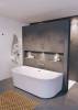 Акриловая ванна Riho Bathtubs B089012105 Desire b2w velvet - белый matt Riho Fall заполнение через перелив, хром led 180x84x60 фото 2