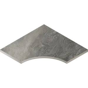 Бордюр Italon Шарм Делюкс X2 620090000713 Бортик Гриджио Оробико Угловой Закругленный 60x60