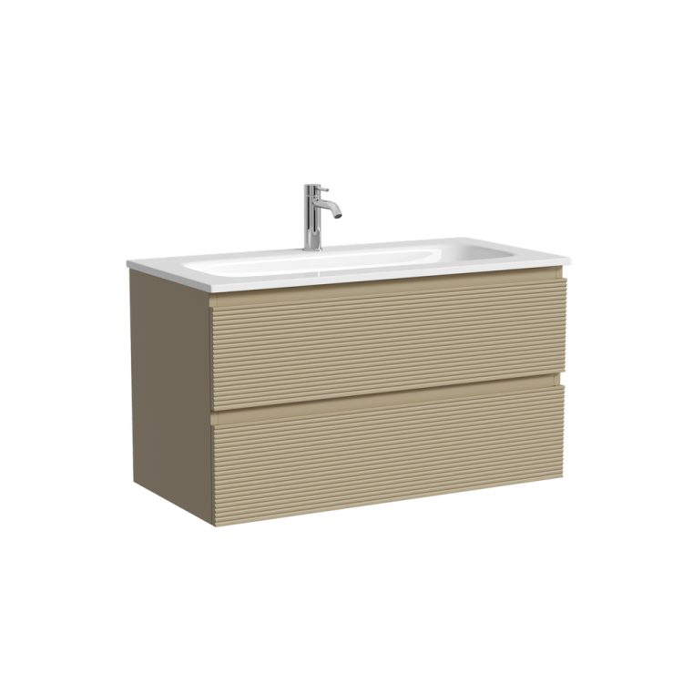 Тумба под раковину Sancos Folk FL90CP подвесная, 89x44.5x50, Капучино