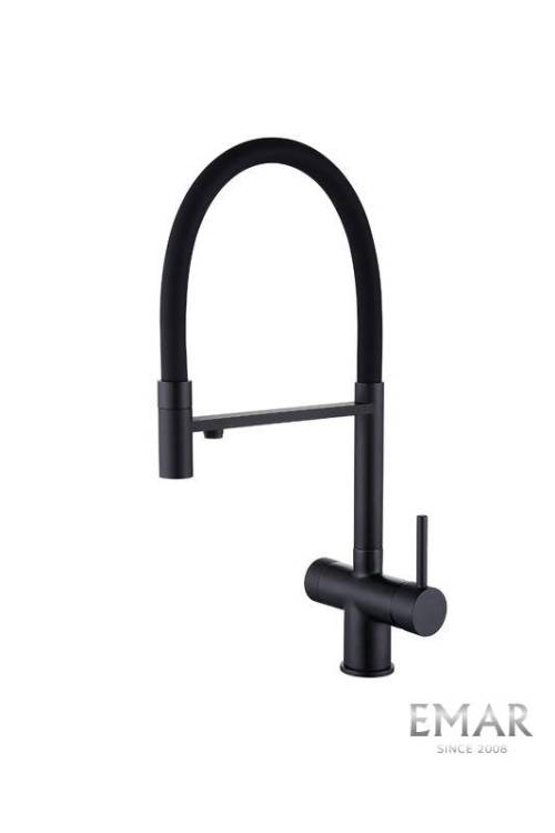 Смеситель для кухни EMAR Steel ЕС - 7024 Black