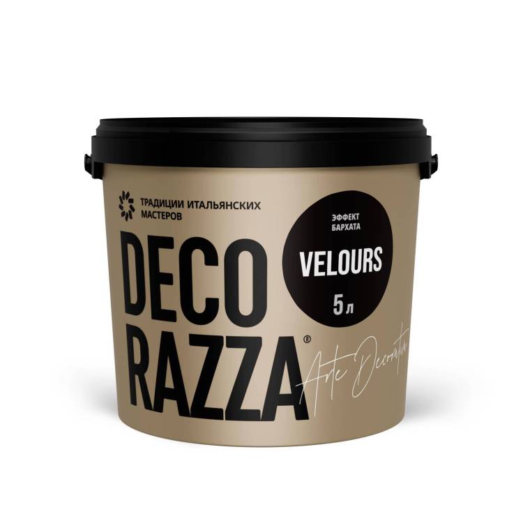 Декоративная штукатурка Decorazza Velours VL10-12 желтая 5 л