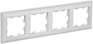 Рамка 4-постовая IEK Brite BR-M42-12-K91 арктический белый/белый