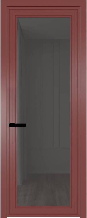 Межкомнатная дверь Profil Doors 1 AGP цвет профиля Красный антрацит, стекло безопасное 6 мм тонированное 800x2000