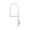 Смеситель для кухни Paulmark Tornado To213402-WH с гибким изливом, белый матовый