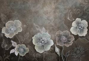 3D Фотообои Artegrafico «Волшебный сад в тёплых тонах» MS-007 акварель