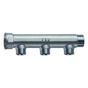 Коллектор FAR нерегулируемый проходной с трубной резьбой 1x3/4 с 4 контурами