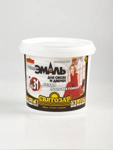 Эмаль для дверей и окон Finlux Святозар-31 полуглянцевая ярко-белая 7 кг
