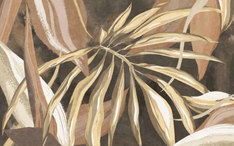 3D Фотообои Artegrafico «Композиция из тропических листьев в бежевых тонах» AVG-014 акварель