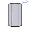 Душевой уголок Cerutti Spa C3AB черный алюминий, серое стекло фото 2