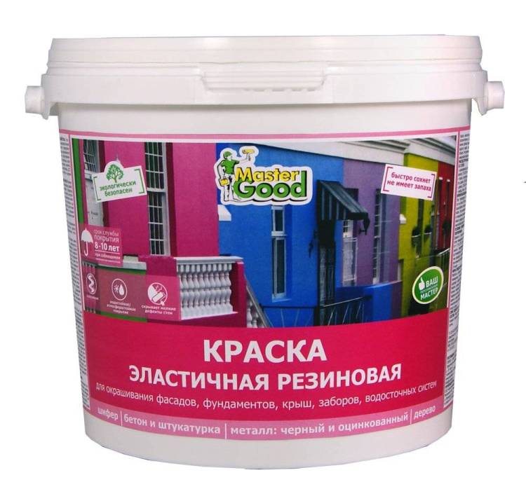 NEOMID MASTER GOOD краска резиновая, эластичная, темный шоколад, RAL 8017 (2,4кг)