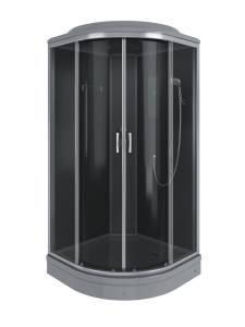 Душевая кабина Erlit ER3509P-C4-RUS_GRAY профиль сатин, стекло тонированное, 90x90x215