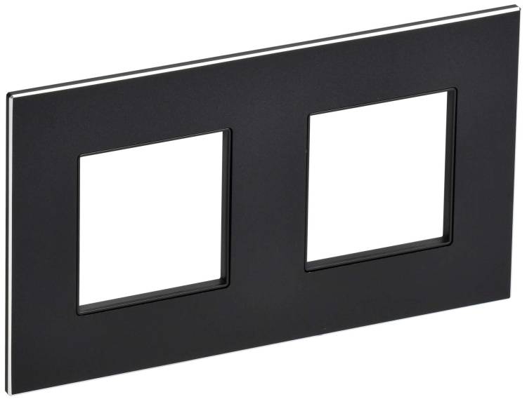 Рамка 2-постовая IEK Skandy SK-M22-M-K02 черный