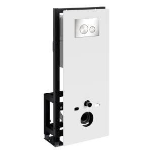 Система инсталляции для унитазов Wasserkraft Glan 66TLT.010.ME.WH.BN02 клавиша никель