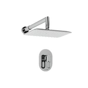 Душевой комплект Wasserkraft A12831 с верхней душевой насадкой, хром, встраиваемый