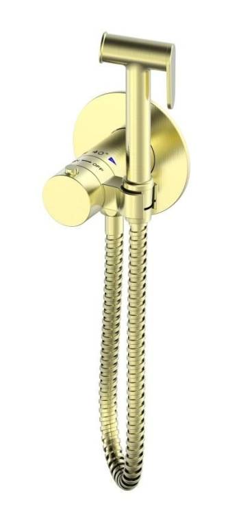Гигиенический душ Oliveeka Y OL-829909-BG с внутренней частью, термостат, золото матовое