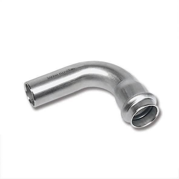 Отвод Sanha 9001A, 90 гр. ВПр-НПр, нержавеющая сталь, 42